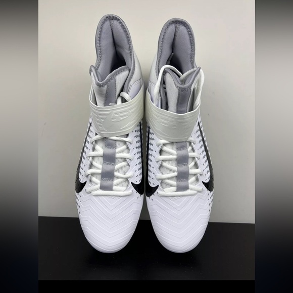 Mens Size 9 Nike Alpha Menace Pro 2 Mid White Football Cleats AQ3209-100 main image 5